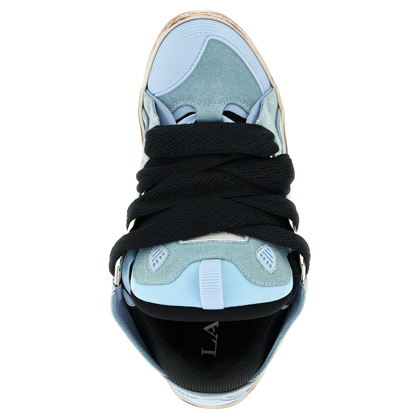 Lanvin Blue Cotton Athletic Sneakers