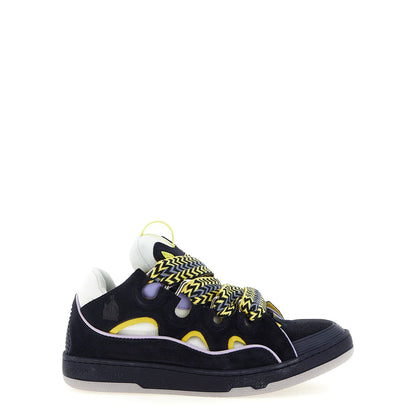 Lanvin Blue Calfskin Athletic Sneakers
