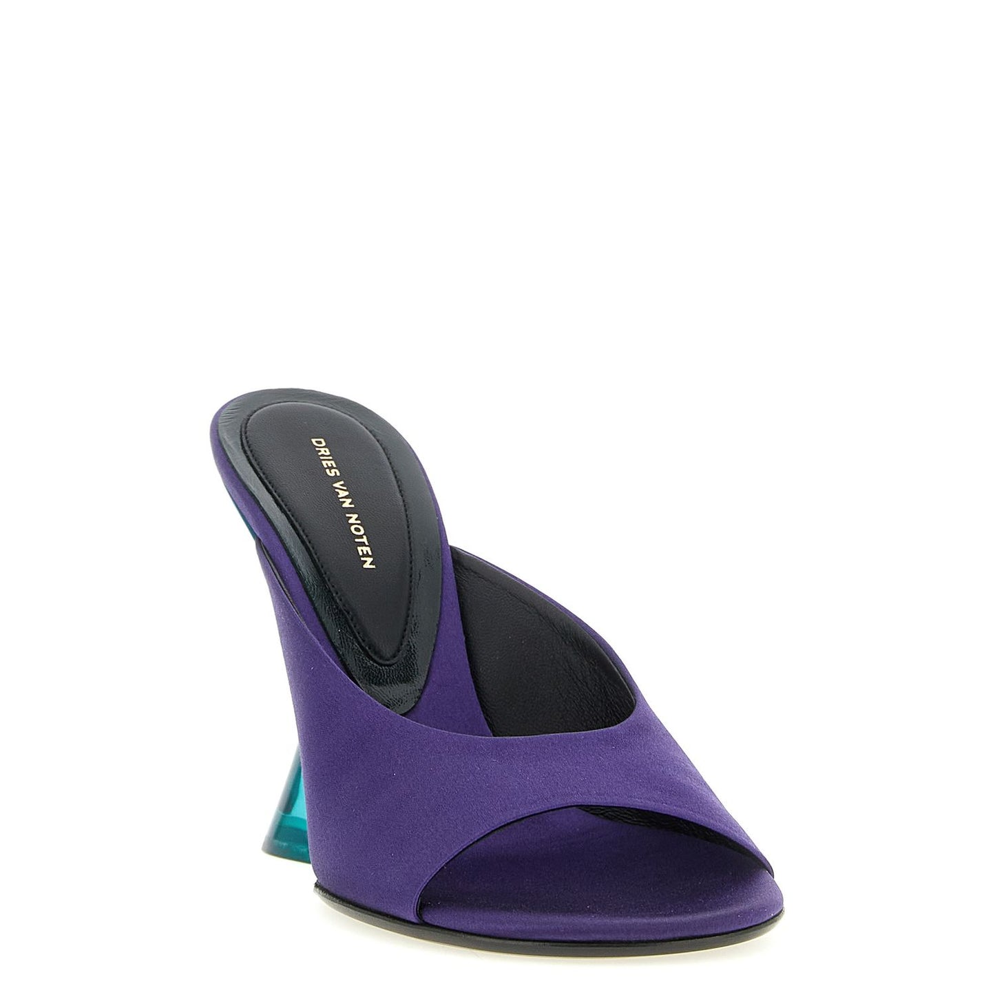 Dries Van Noten Purple Cotton Wedge Sandals