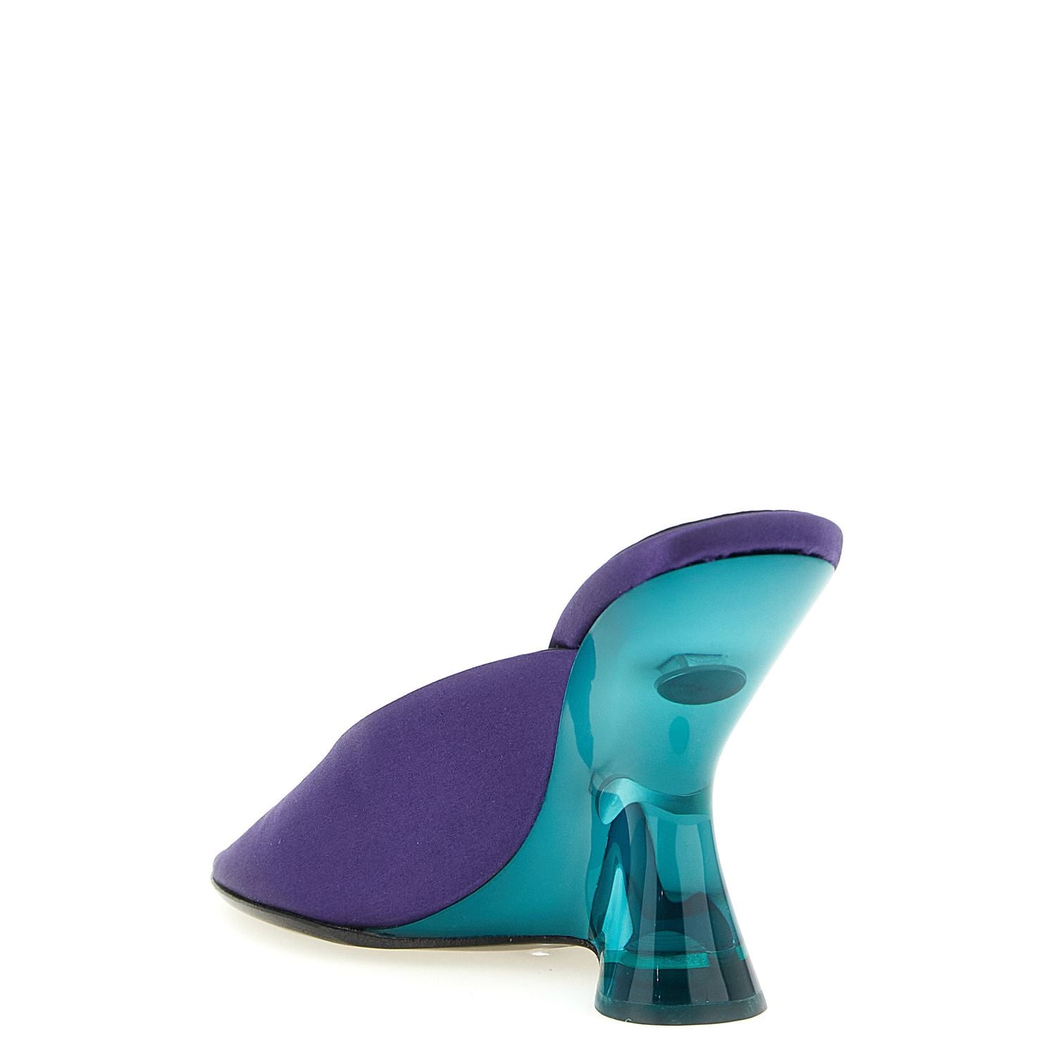 Dries Van Noten Purple Cotton Wedge Sandals