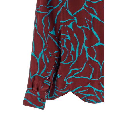 Dries Van Noten Bordeaux Viscose Blouse
