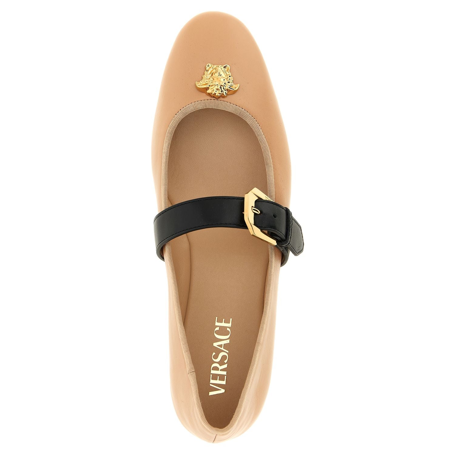 Versace Multicolor Lamb Leather Ballet Flats