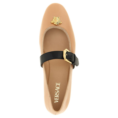 Versace Multicolor Lamb Leather Ballet Flats