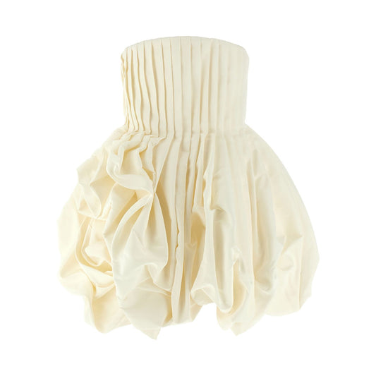 Carolina Herrera White Silk Short Dress