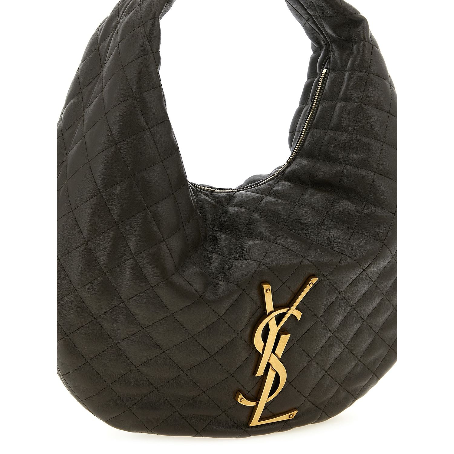 Saint Laurent Brown Lamb Leather Shoulder Bag