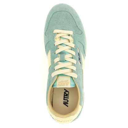 Autry Blue Cowhide Low Top Sneakers