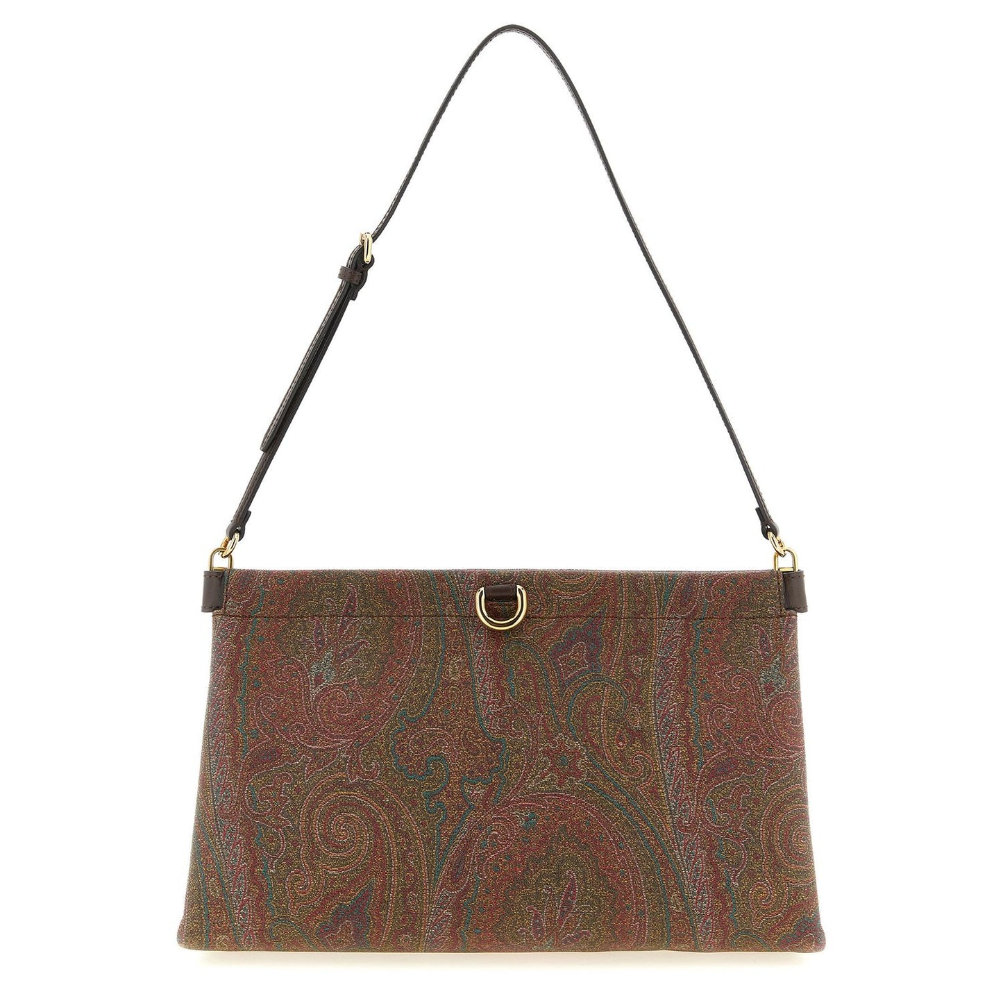 Etro Brown Cotton Clutch Bag