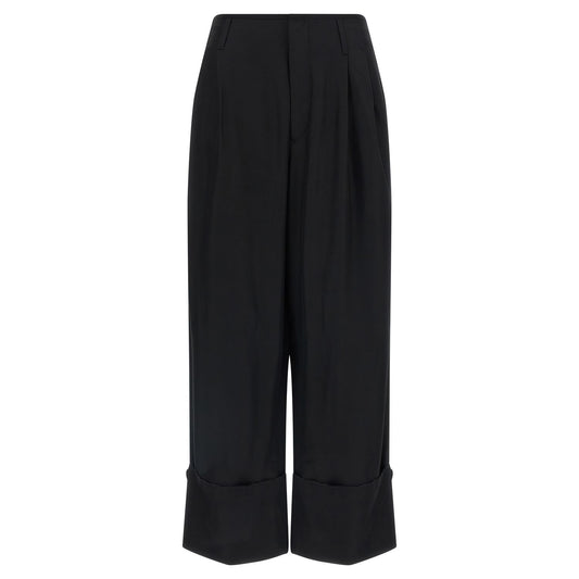 Darkpark Black Viscose Casual Pants