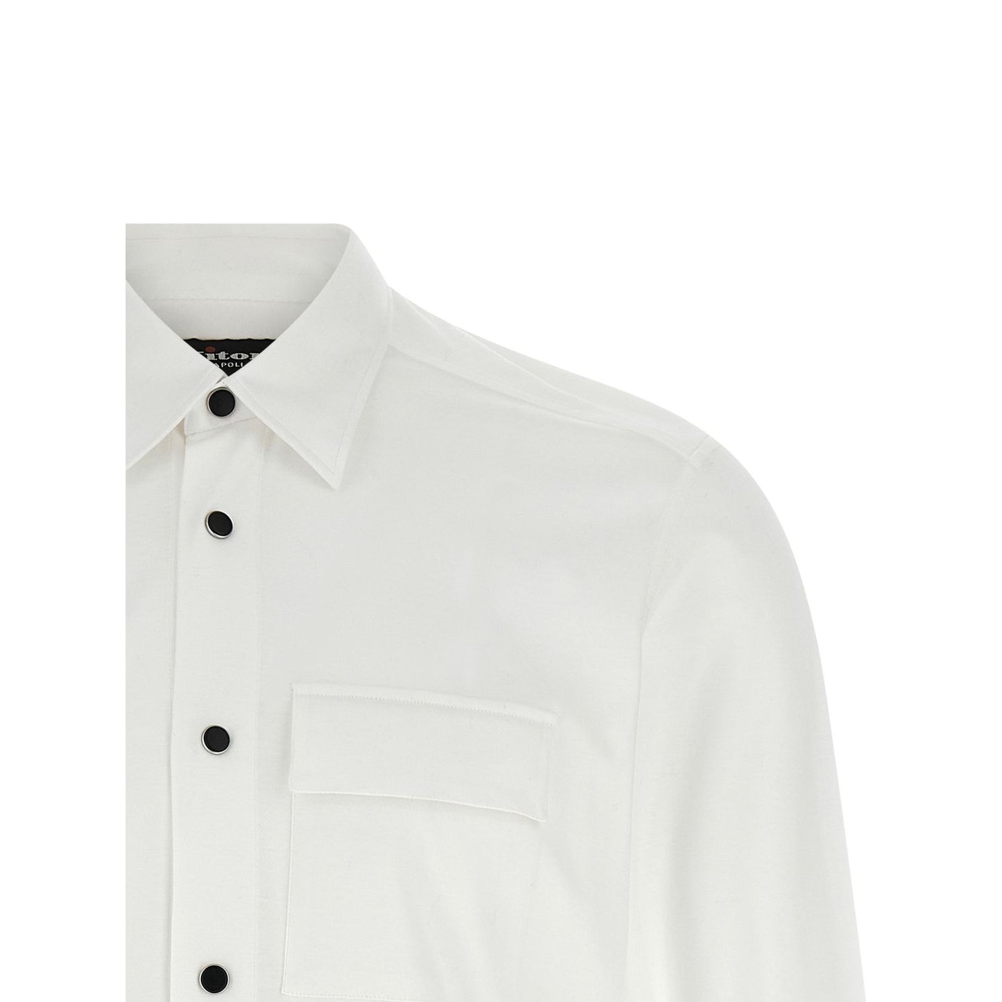 Kiton White Cotton Blouse
