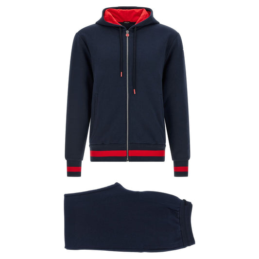 Kiton Blue Cotton Sweatsuit
