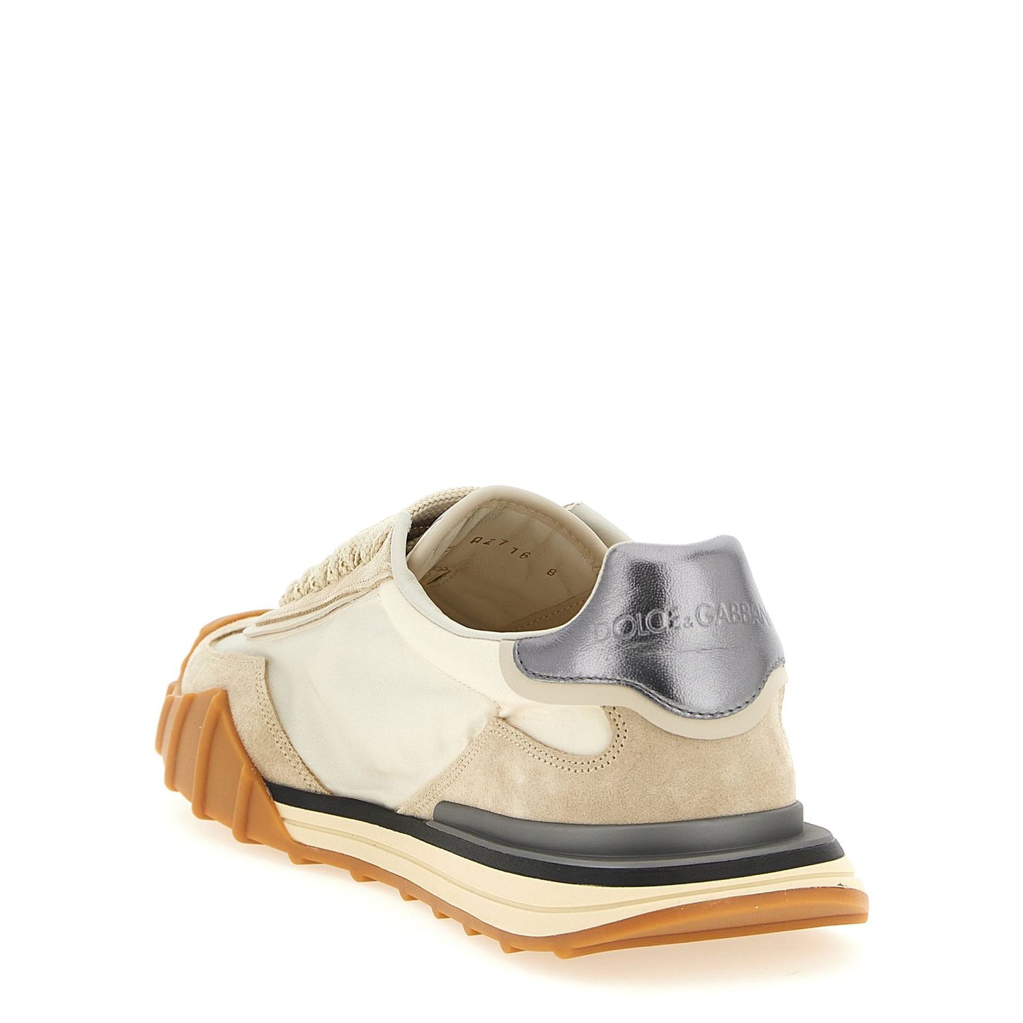 Dolce & Gabbana Silver Calfskin Athletic Sneakers
