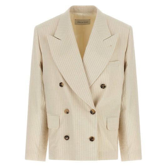 Dries Van Noten Beige Cotton Blazer