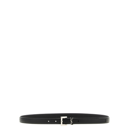 Saint Laurent Black Calfskin Regular Belt