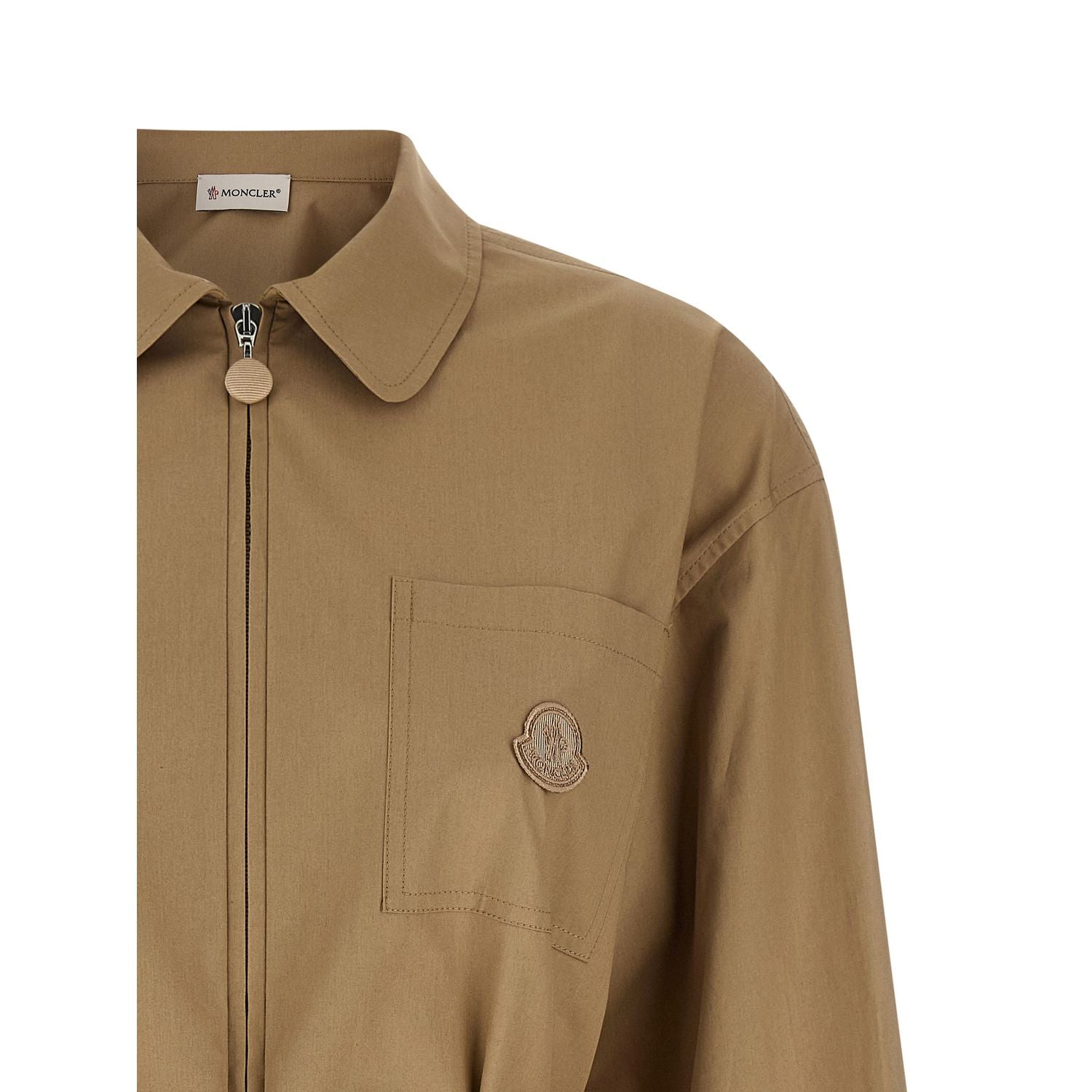 Moncler Beige Cotton Full-Length Jacket