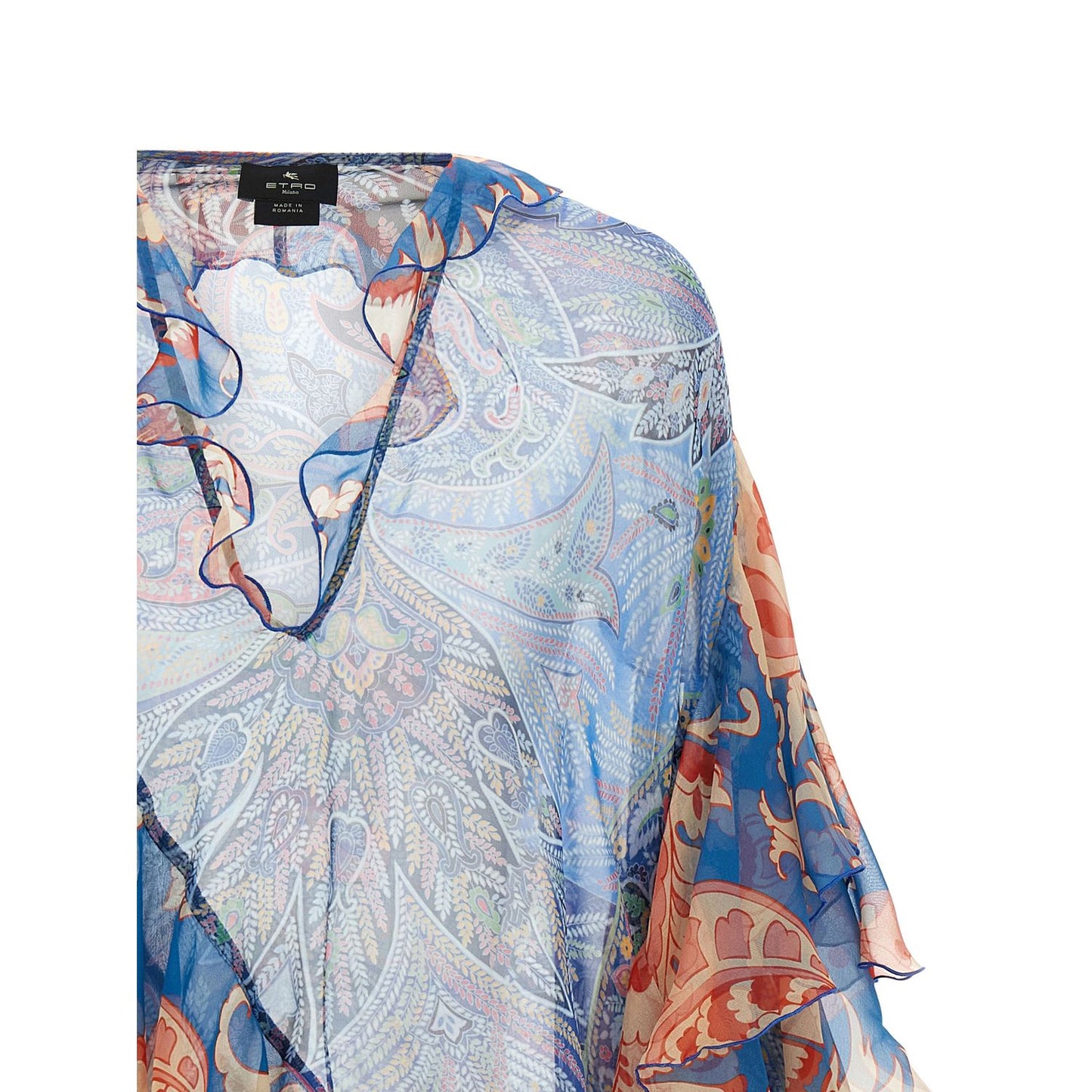 Etro Blue Silk Blouse