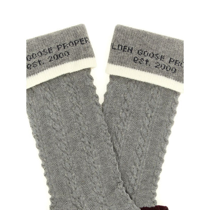 Golden Goose Gray Cotton Socks