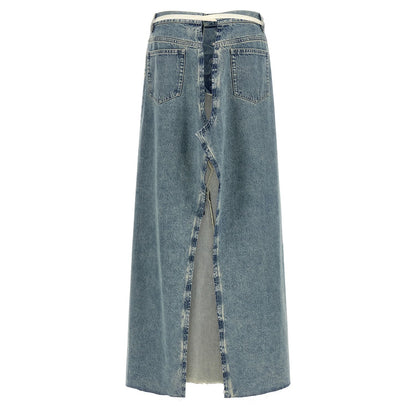 Maison Margiela Blue Cotton Mini Skirt