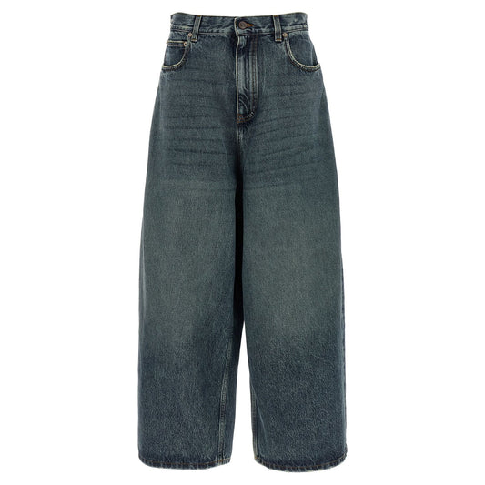Balenciaga Blue Cotton Relaxed Fit Jeans