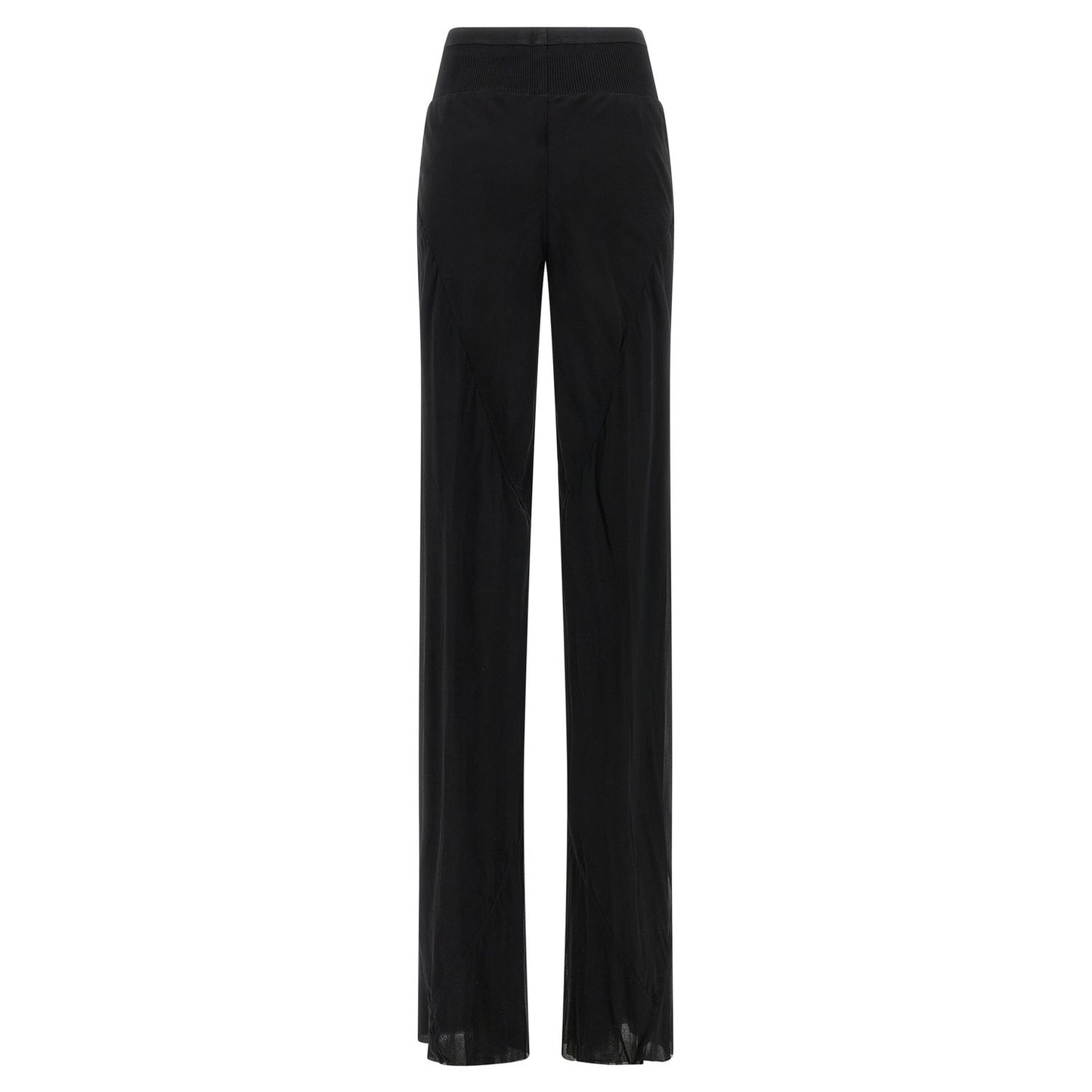 Rick Owens Black Silk Flared Pants