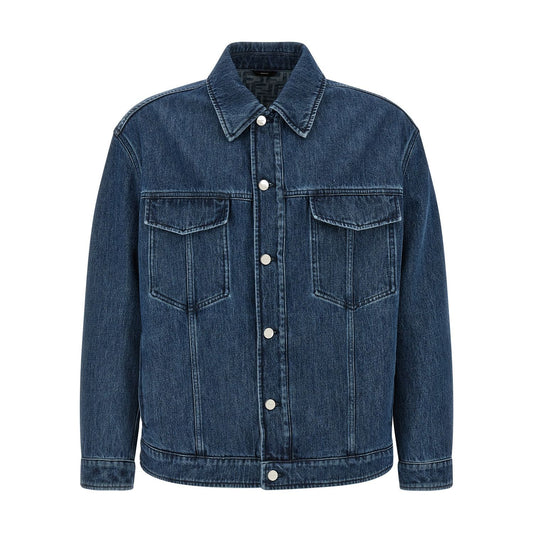 Fendi Blue Cotton Denim Jacket