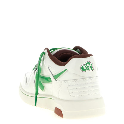 Off-White Bicolor Leather Athletic Sneakers