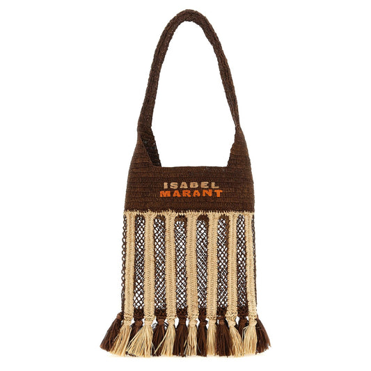 Isabel Marant Brown Raffia Shoulder Bag