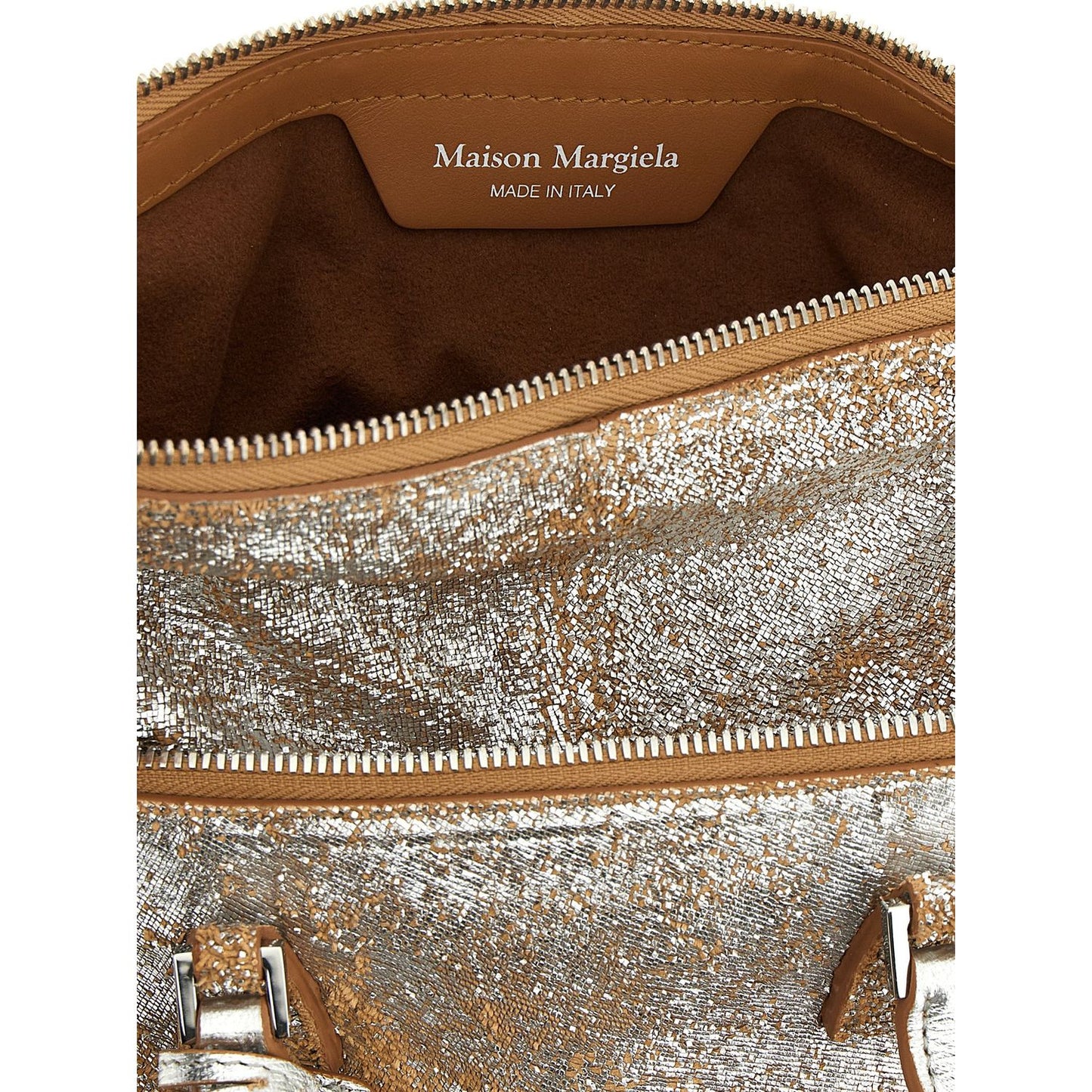 Maison Margiela Silver Lambskin Handbag