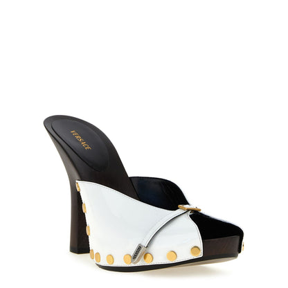 Versace Bicolor Calfskin High Heel Pumps