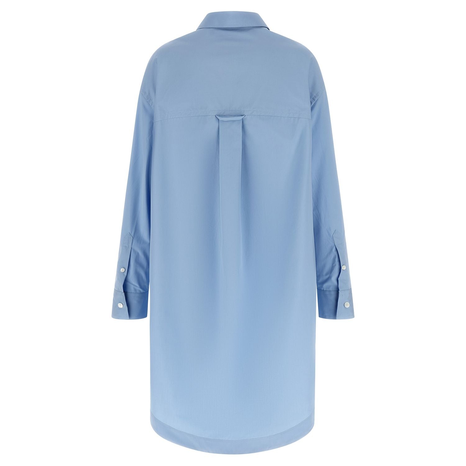 Ami Paris Blue Cotton Midi Dress