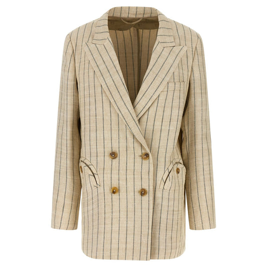 Blazé Milano Beige Cotton Blazer