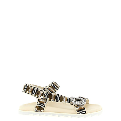 Roger Vivier Multicolor Polyester Flat Sandals