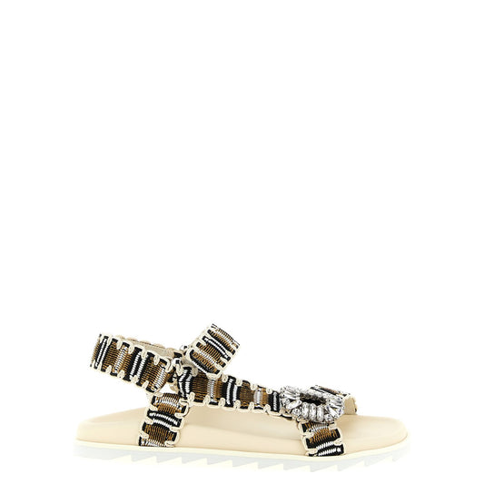 Roger Vivier Multicolor Polyester Flat Sandals