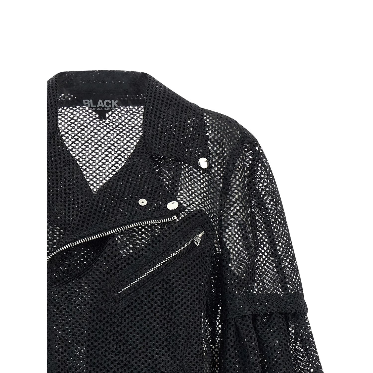 Comme Des Garçons Black Polyester Biker Jacket