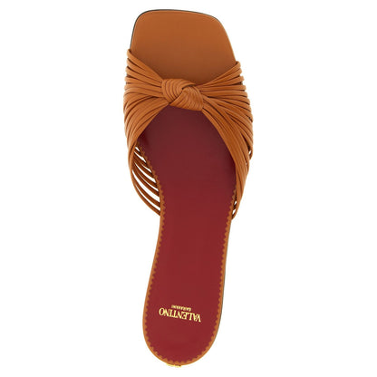 Valentino Garavani Brown Goatskin Slides