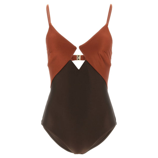 Zimmermann Brown Polyamide One-Piece Swimsuit
