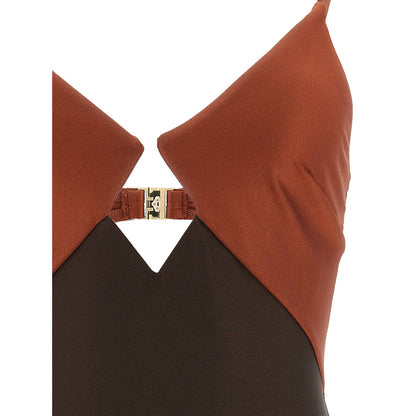Zimmermann Brown Polyamide One-Piece Swimsuit