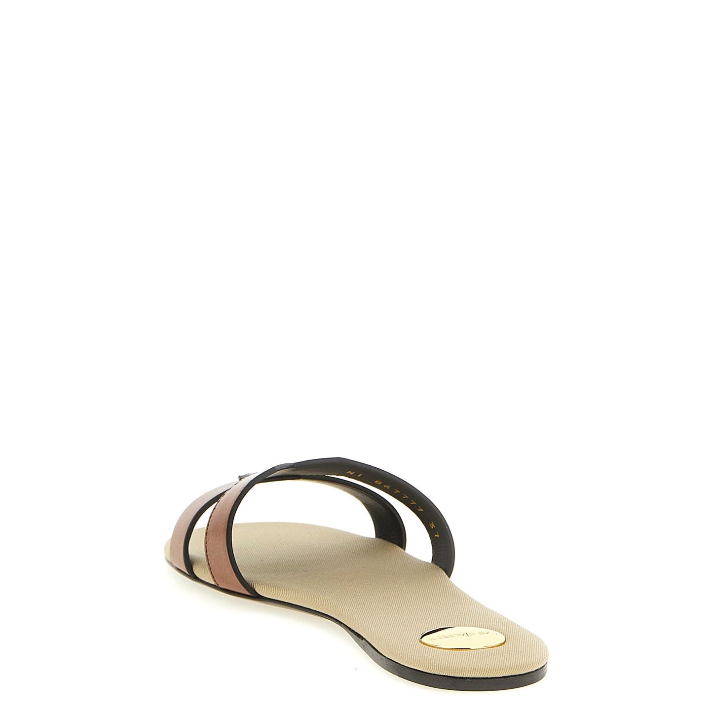Saint Laurent Brown Calfskin Slides