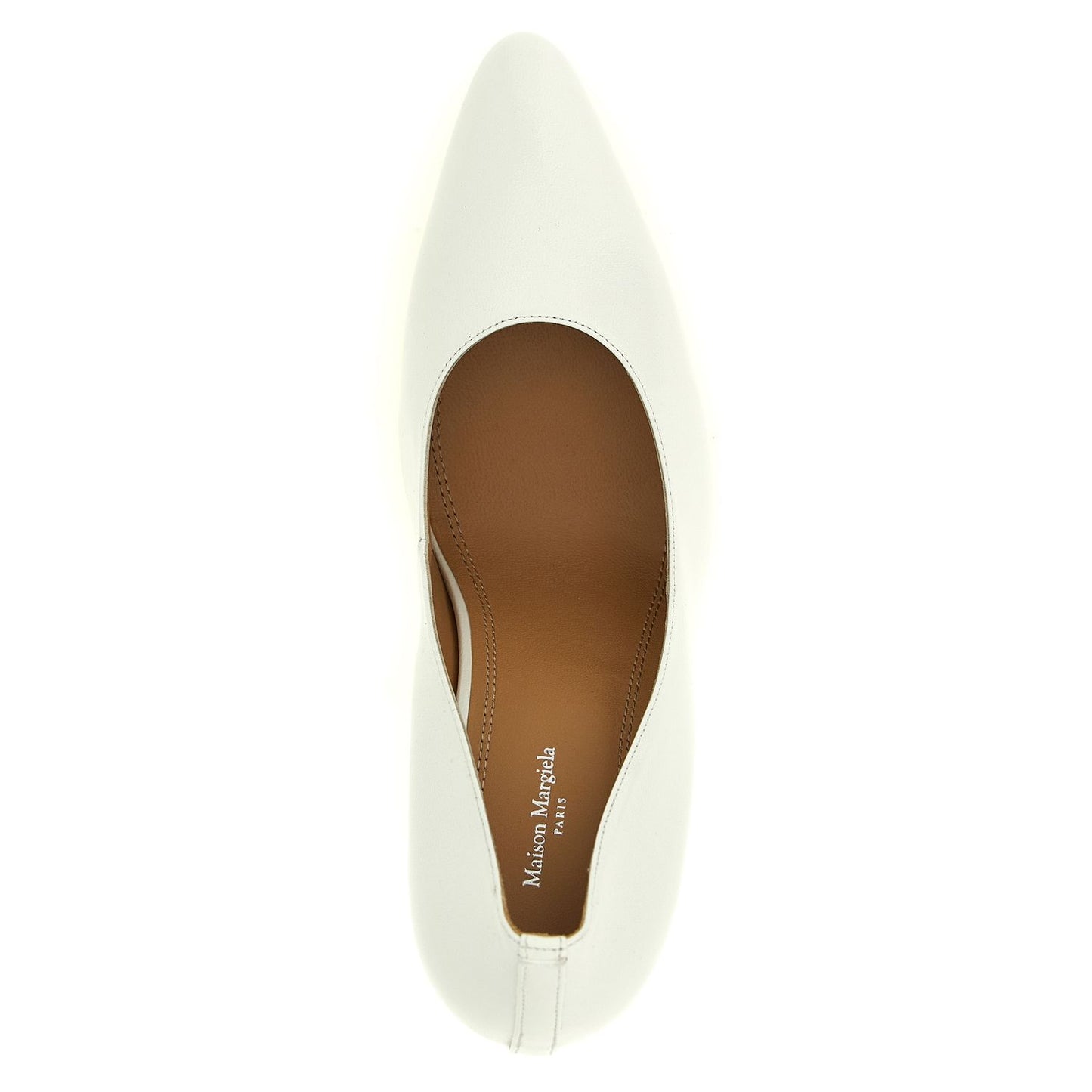 Maison Margiela White Lambskin High Heel Pumps