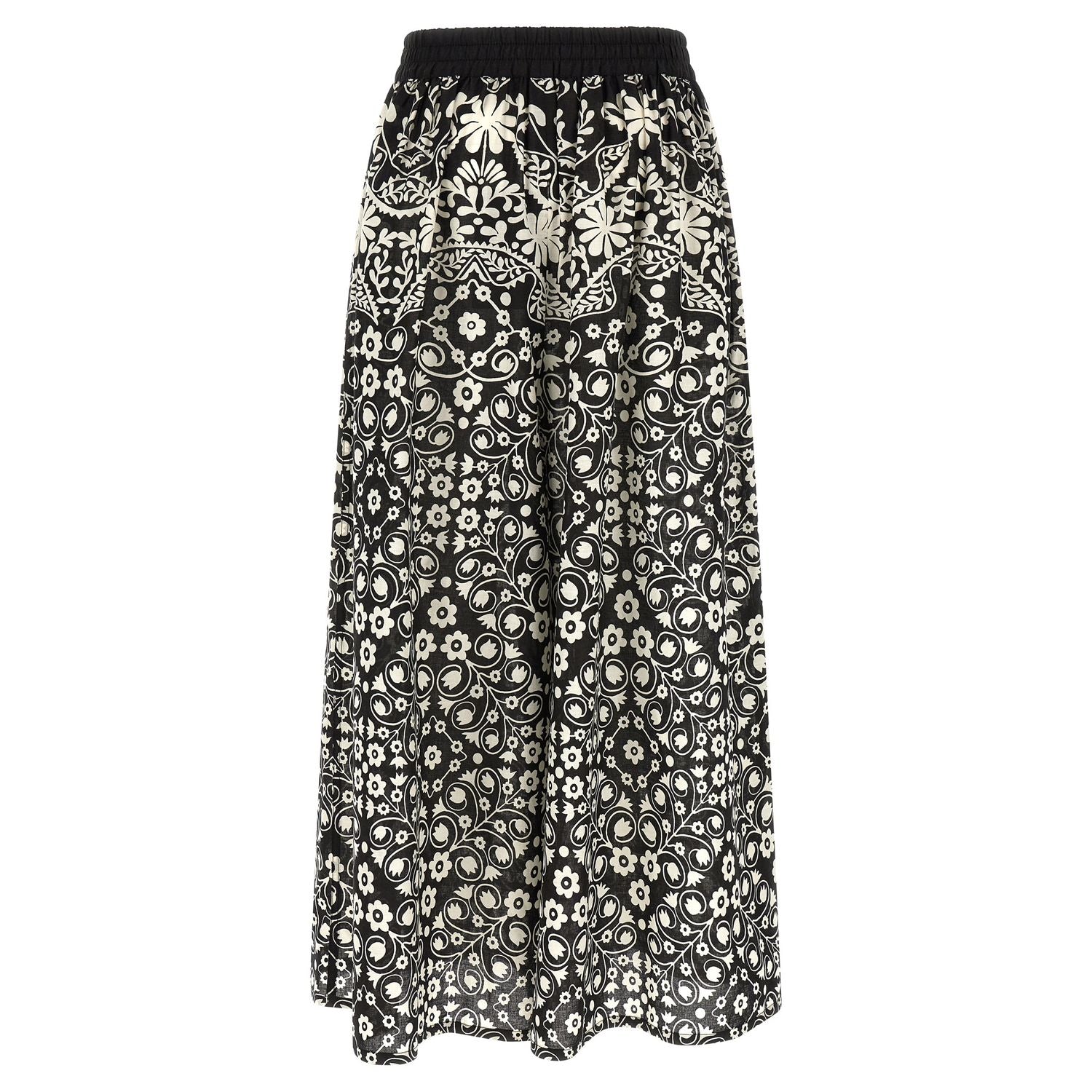 Max Mara Bicolor Cotton Flared Pants
