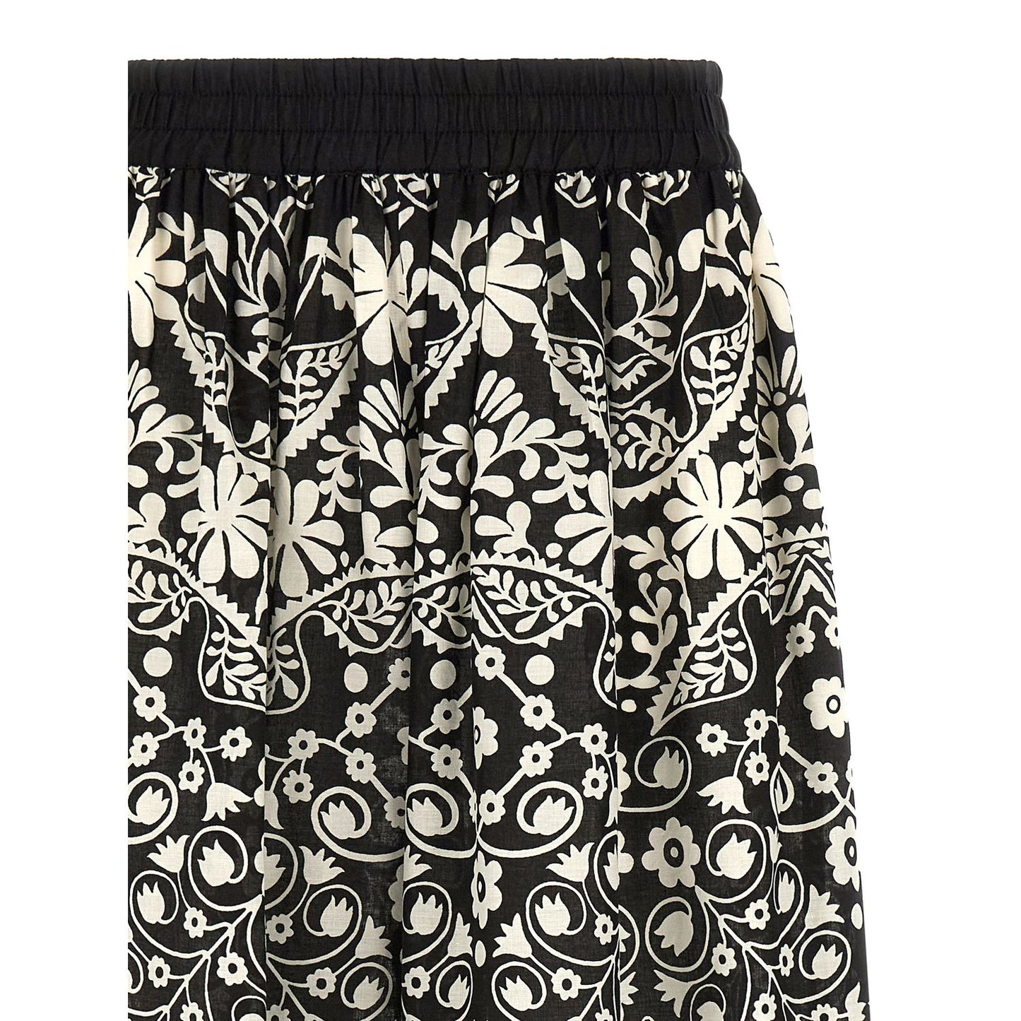 Max Mara Bicolor Cotton Flared Pants