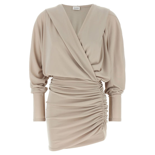 The Andamane Gray Polyester Short Dress
