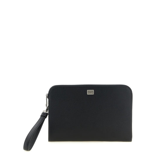 Dolce & Gabbana Black Calfskin Clutch Bag