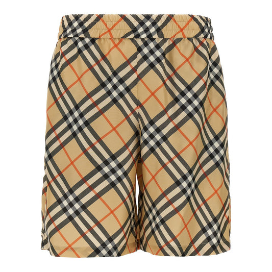 Burberry Beige Satin Bermuda Shorts
