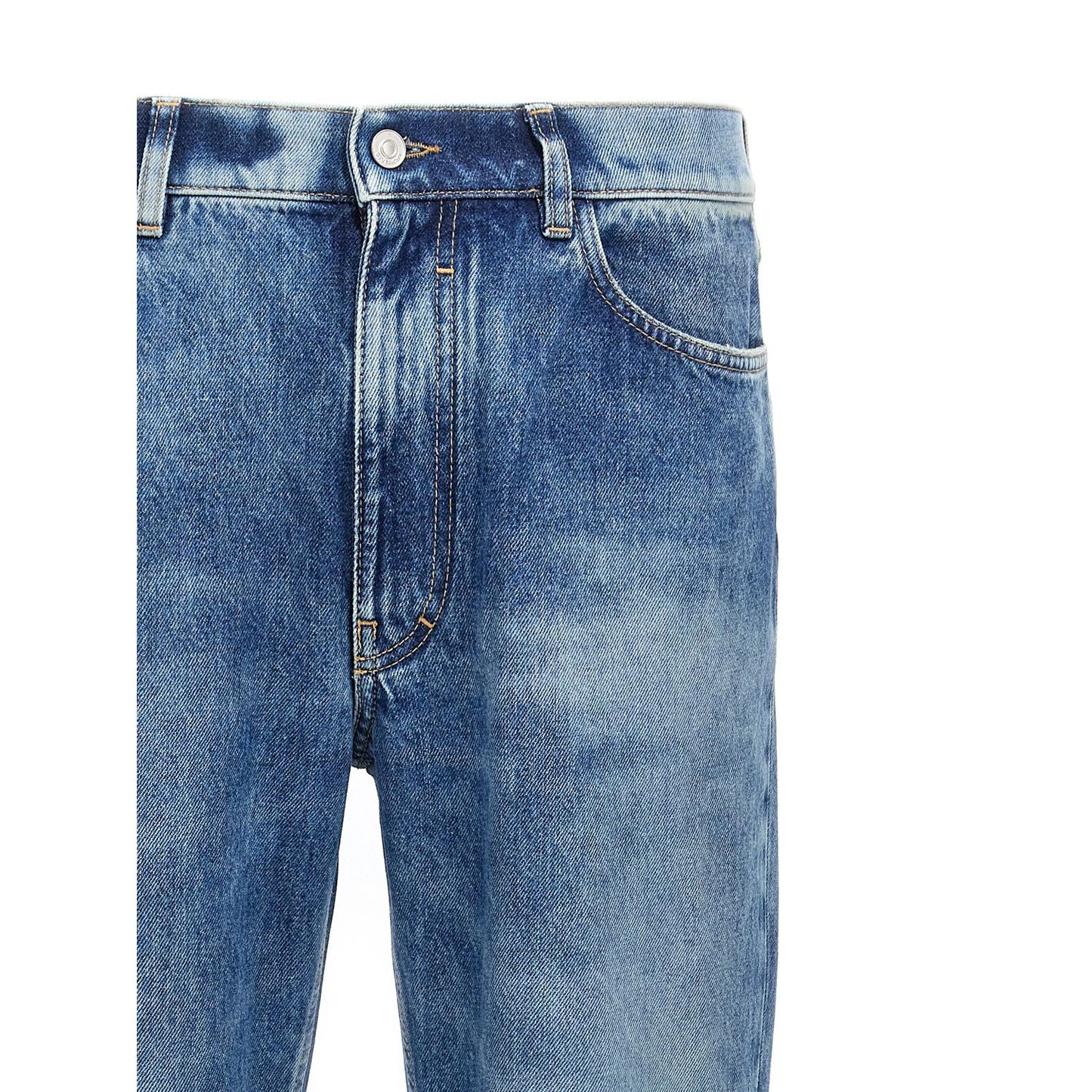 Givenchy Blue Cotton Straight-Leg Jeans