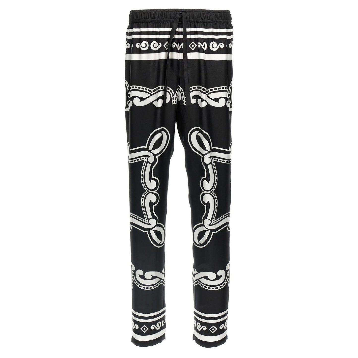 Dolce & Gabbana Bicolor Silk Casual Pants