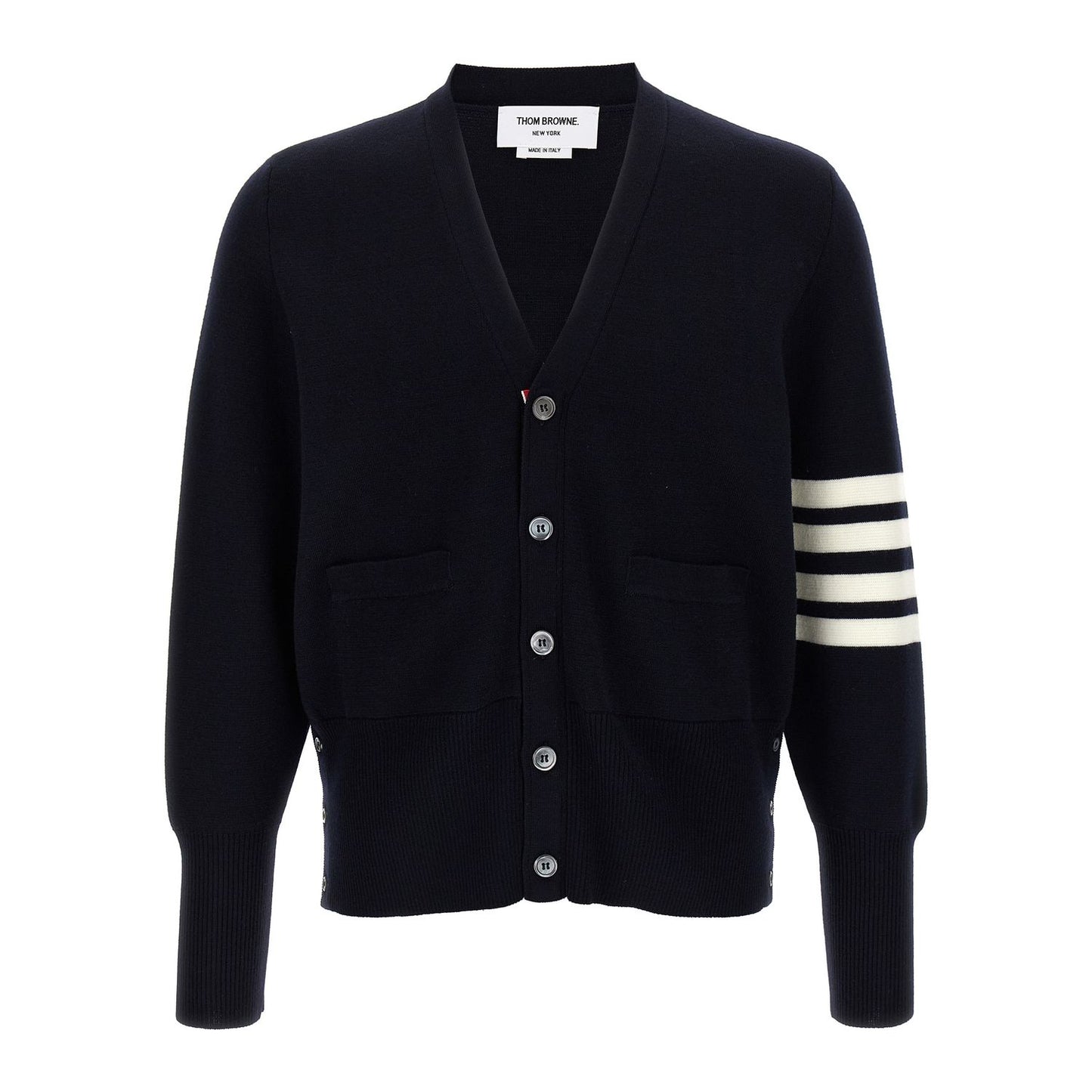 Thom Browne Blue Virgin Wool Cardigan