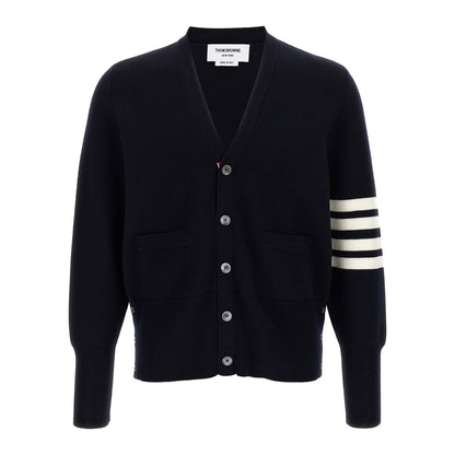 Thom Browne Blue Virgin Wool Cardigan