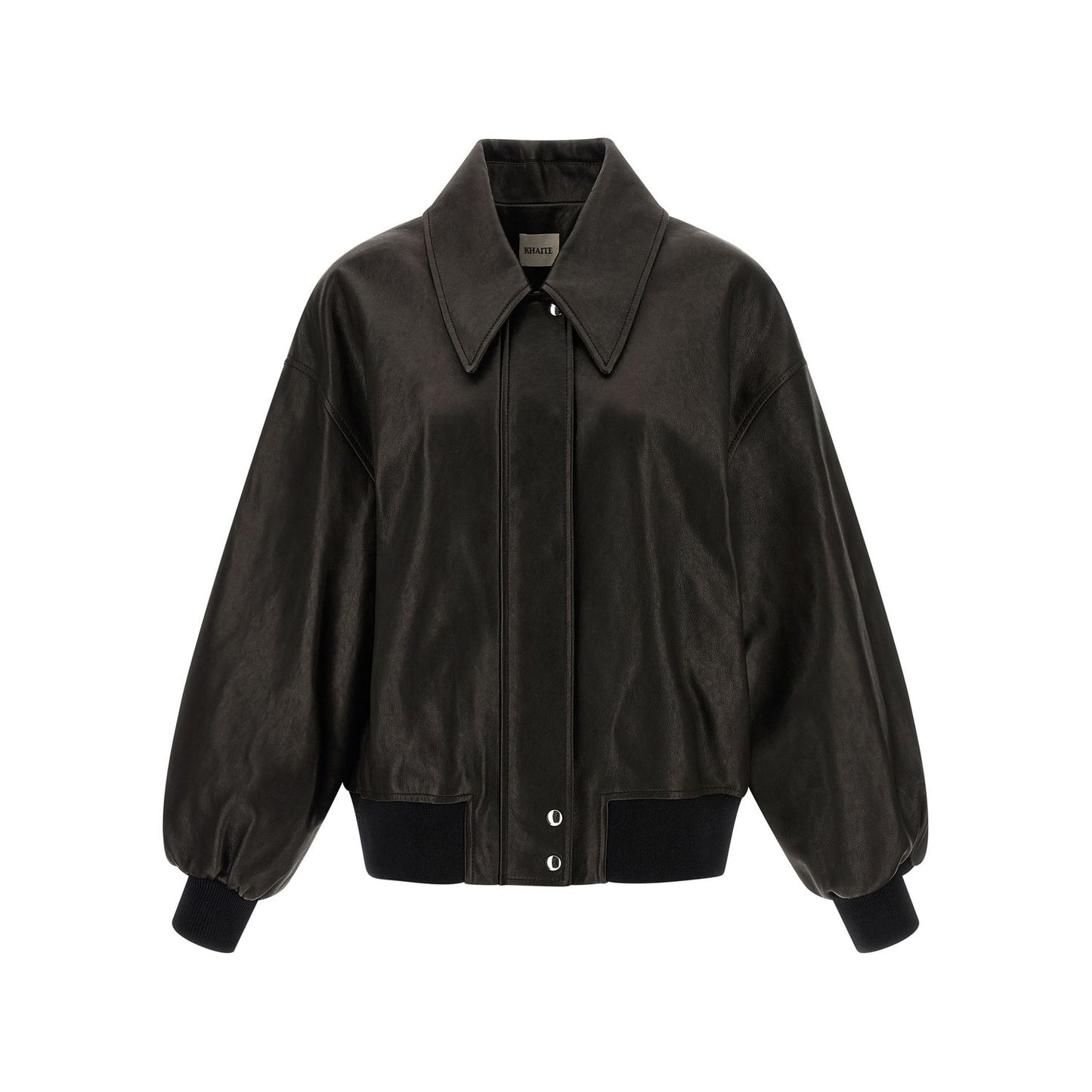 Khaite Black Lamb Leather Leather Jacket