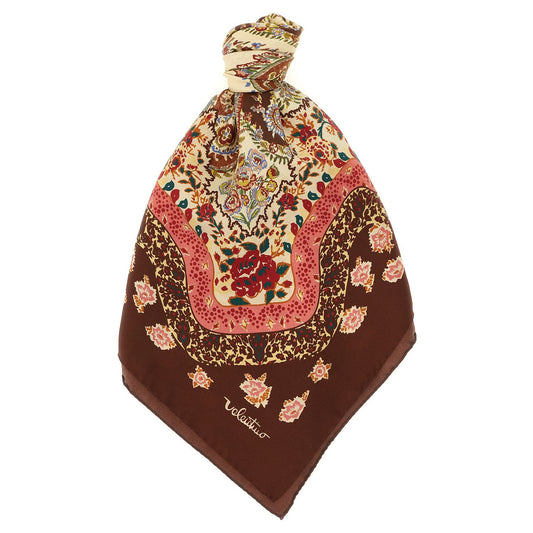 Valentino Garavani Brown Silk Foulard