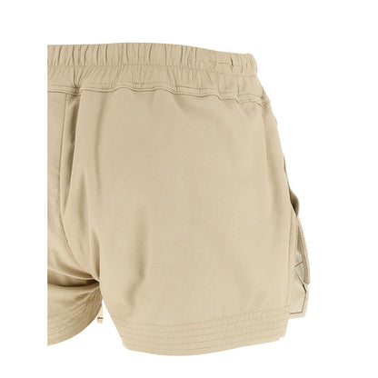 Rick Owens Beige Lamb Leather Bermuda Shorts